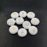 Бусина m&m с Белой эмалью, цвет золото