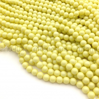 Бусины Майорка шар 6мм, цвет Pastel Yellow; нить 40см