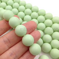 Бусины Майорка шар 14мм, цвет Pastel Green; 10 бусин