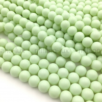 Бусины Майорка шар 10мм, цвет Pastel Green; нить 39см