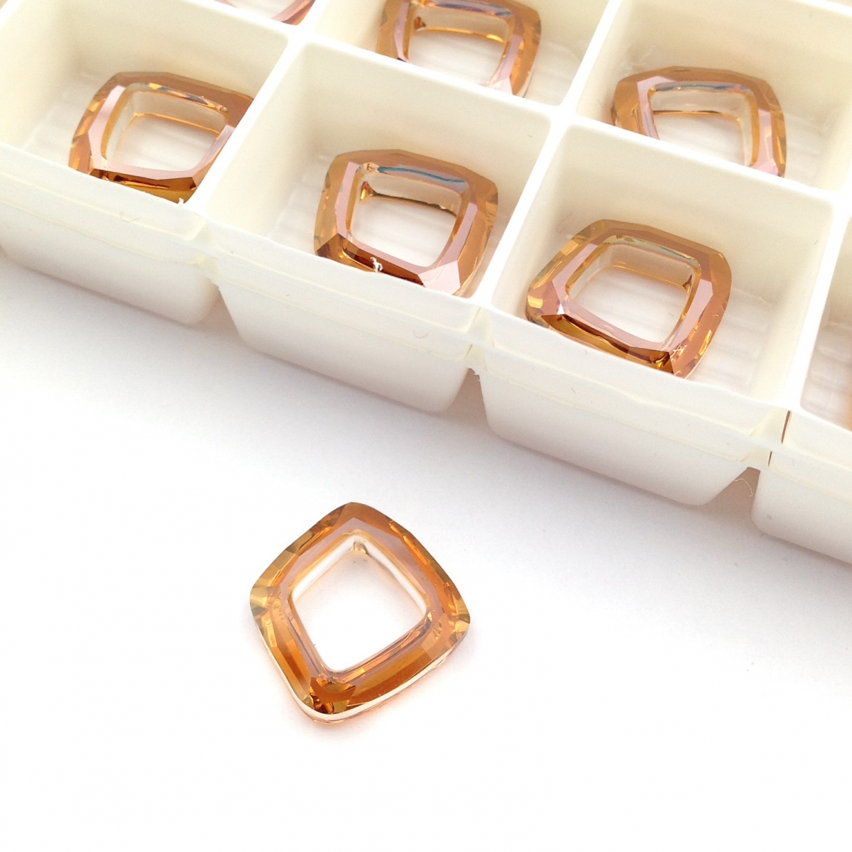 Swarovsk Cosmc Square Rng Crystal Necklace 4439 Volcano - Etsy UK